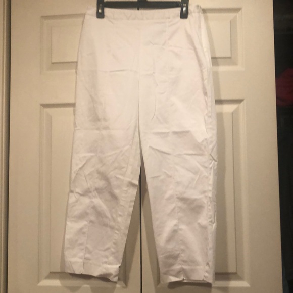 Talbots Pants - Talbots Stretch size 10 White Pants with Front Crease (sown).